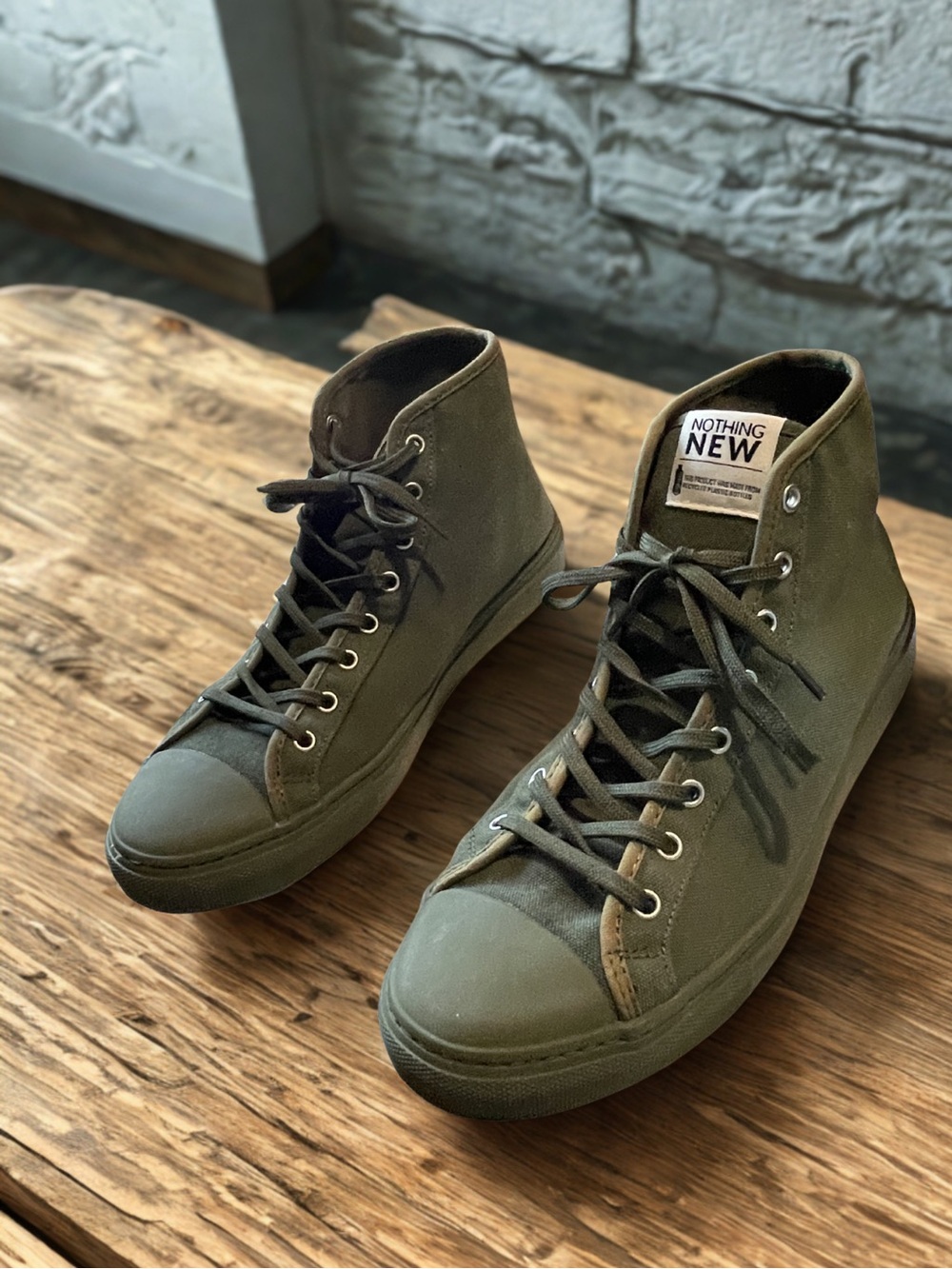 NOTHING NEW Men’s High Top Sneakers Green Size 9M NWOT - Picture 2 of 12
